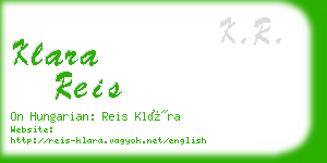 klara reis business card